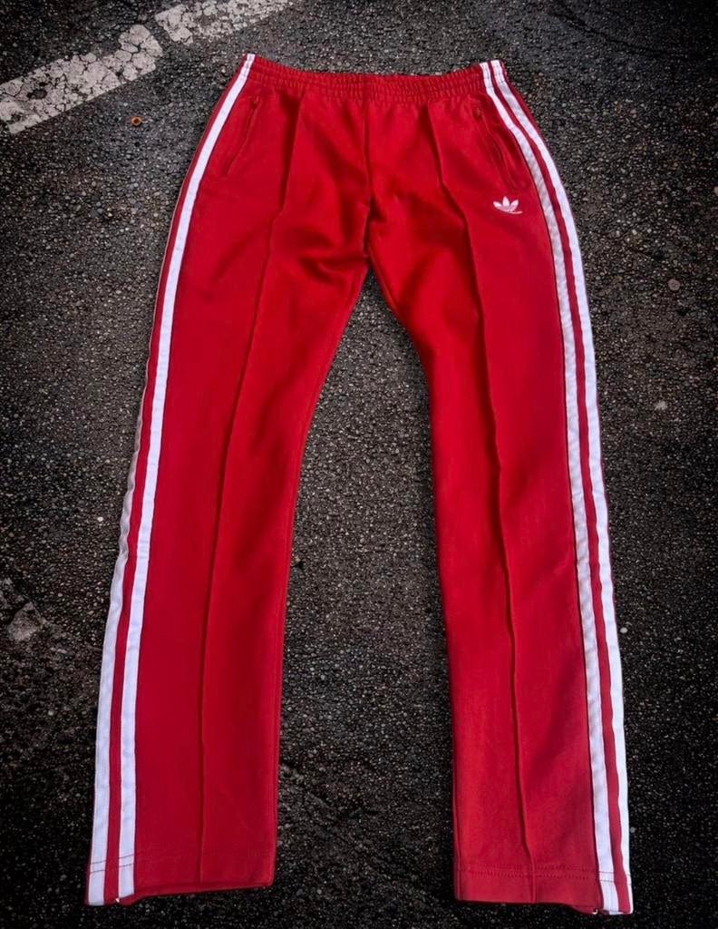 Adidas Originals Dames Trainingsbroek Rood Witte Strepen S, Overige typen, Ophalen of Verzenden, Zo goed als nieuw, Maat 36 (S)