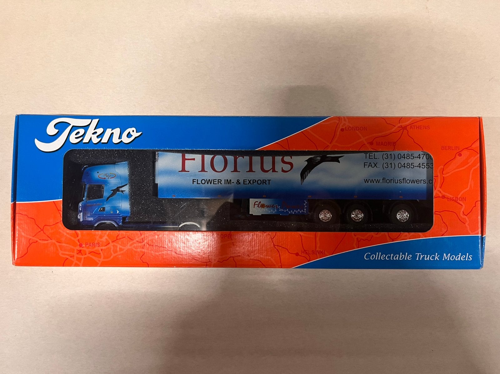 Tekno Florius Scania R5 Koeltrailer, Hobby en Vrije tijd, Ophalen of Verzenden, Nieuw, Bus of Vrachtwagen, Tekno