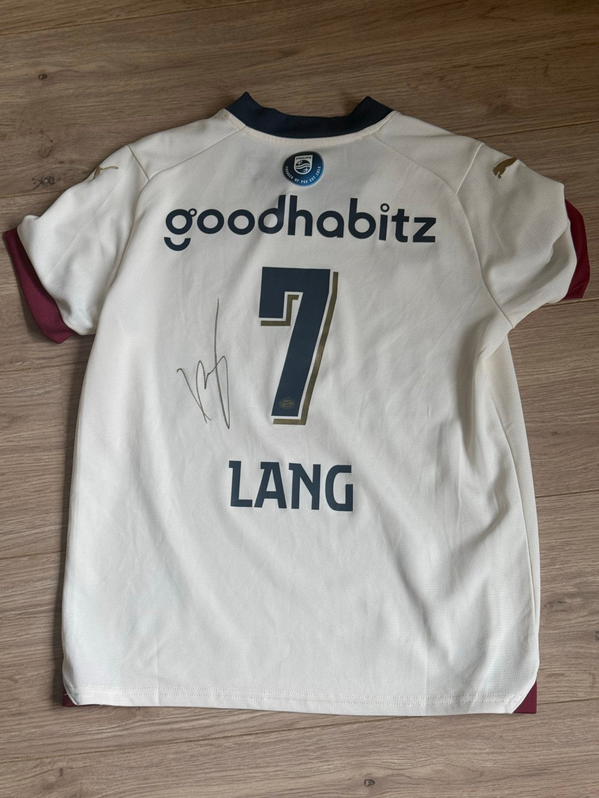 Gesigneerd shirt noa lang psv, Ophalen of Verzenden, Zo goed als nieuw, PSV, Overige typen