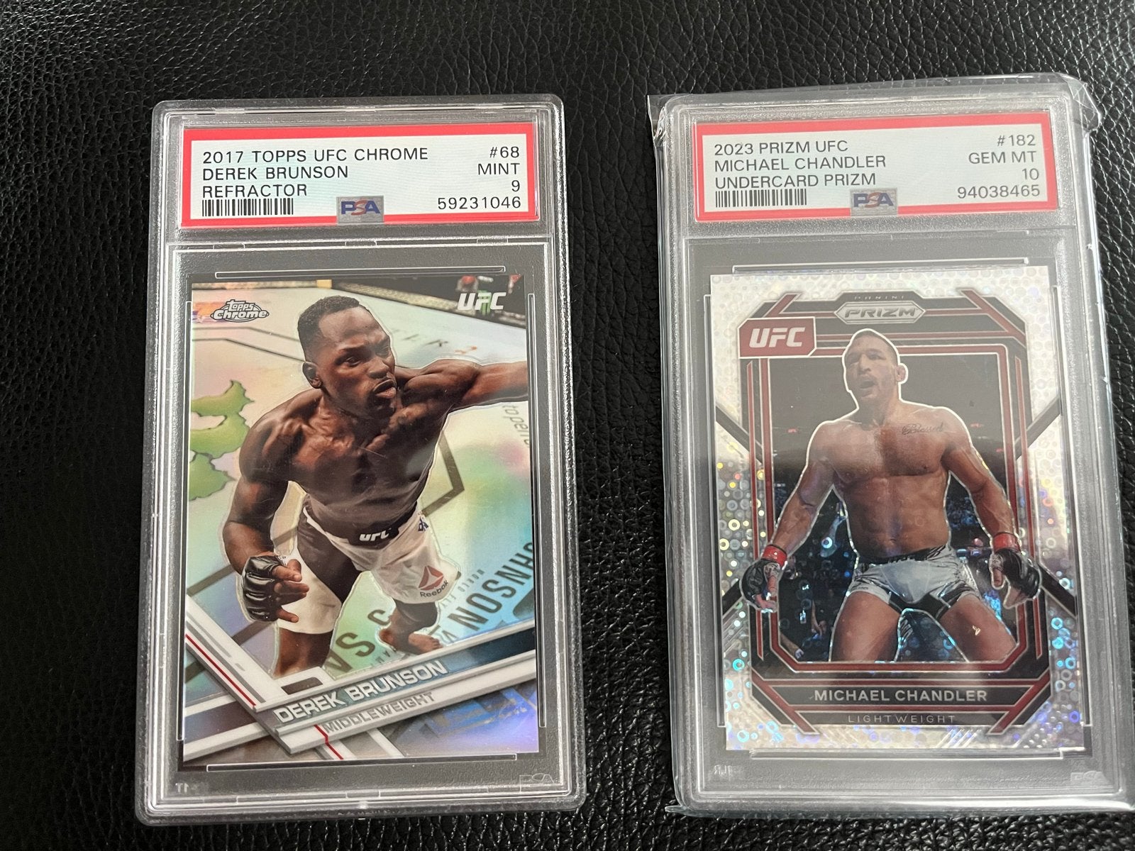 UFC PSA Graded Kaarten: Derek Brunson & Michael Chandler, Verzamelen, Ophalen, Zo goed als nieuw, Overige sporten, Spelerskaart