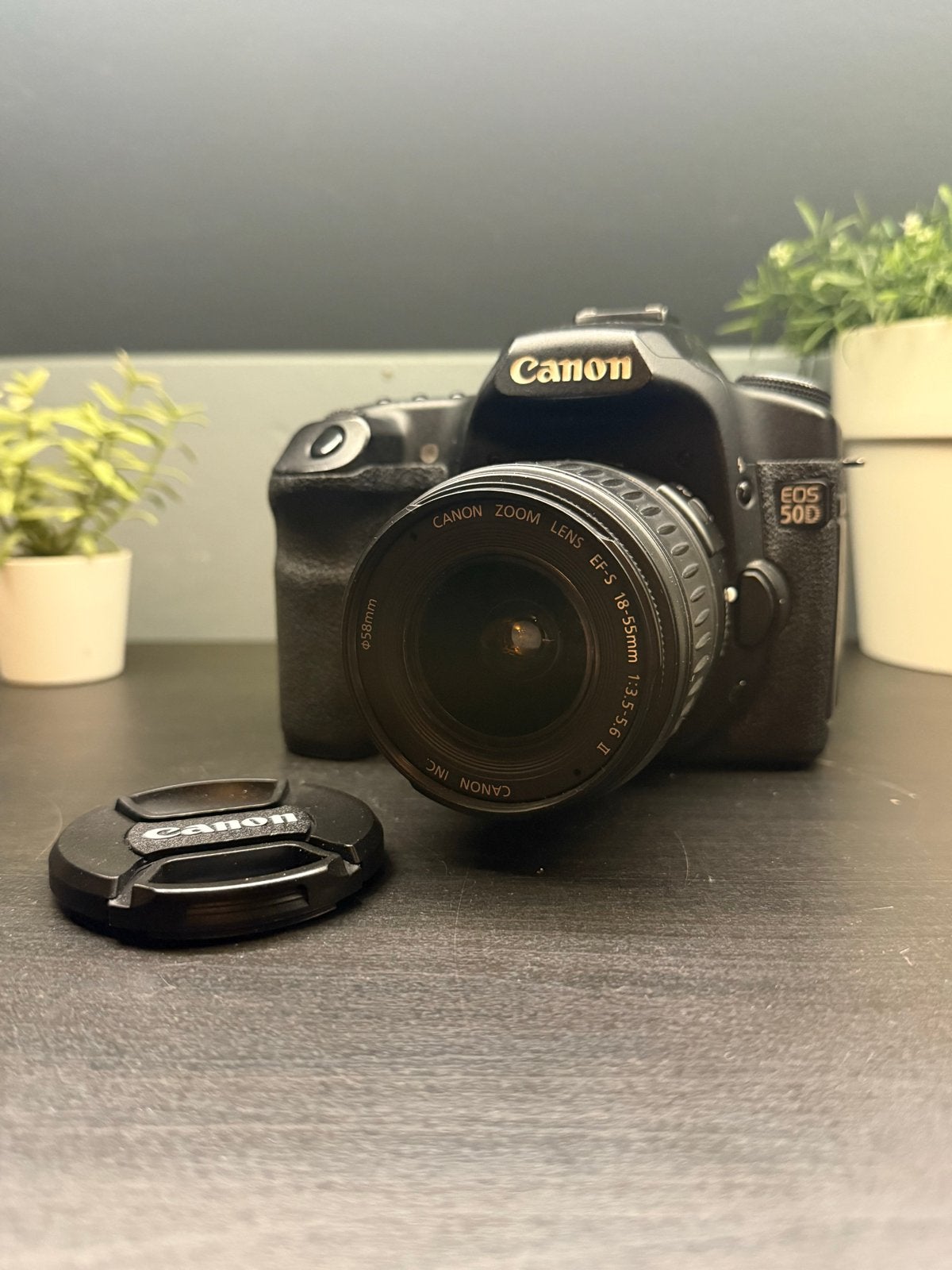 Canon EOS 50D spiegelreflexcamera met 18-55mm lens, Ingebouwde flitser, Gebruikt, Spiegelreflex, Canon