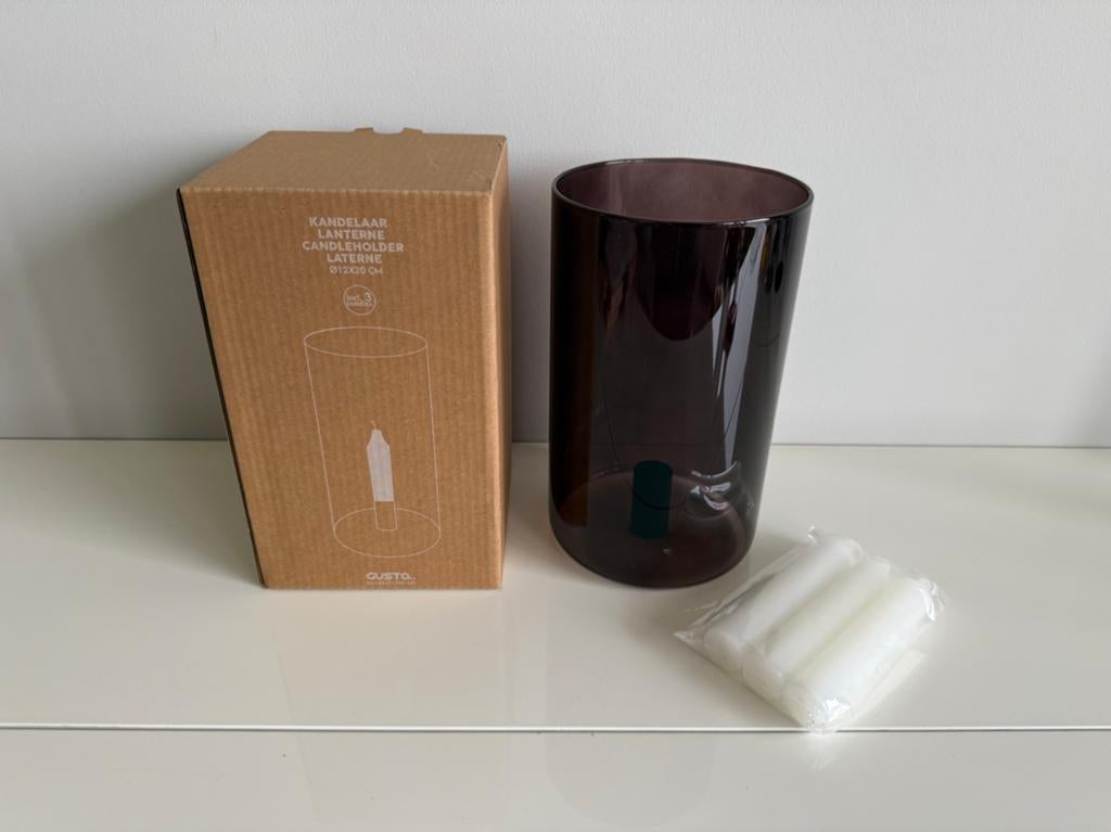 Nieuwe kandelaar/windlicht Gusta., Ophalen of Verzenden, Nieuw, Overige materialen, Kandelaar