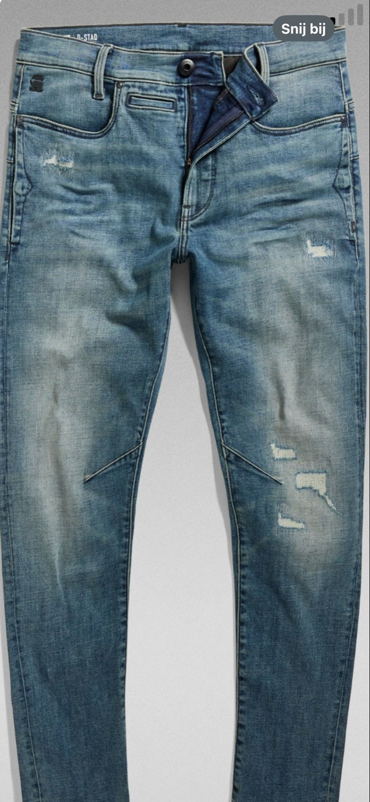 G-Star D-Staq 3D Slim Jeans 5pocket W29/L34, Ophalen of Verzenden, Gedragen, Blauw, W32 (confectie 46) of kleiner