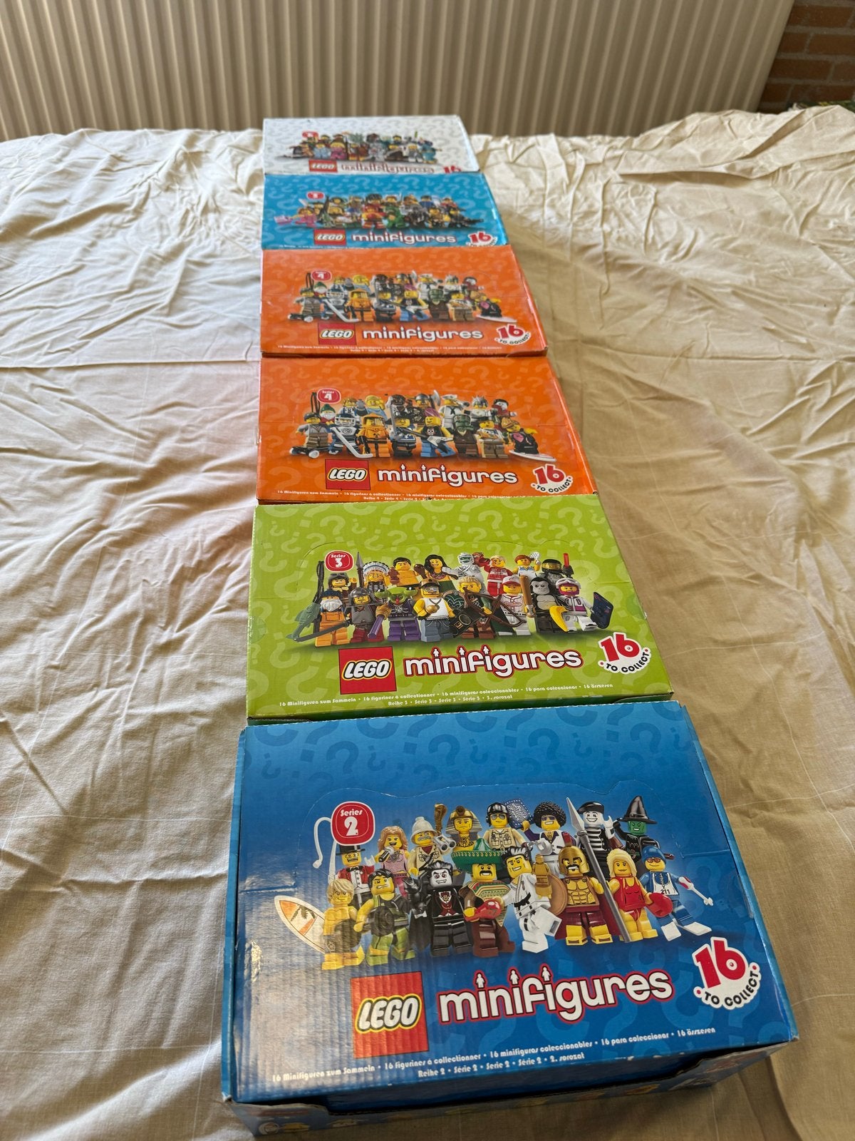 Lego Minifiguren Serie 2, ,3 ,4, 5, 6 - lege dozen (6 stuks), Kinderen en Baby's, Speelgoed | Duplo en Lego, Ophalen, Lego, Zo goed als nieuw