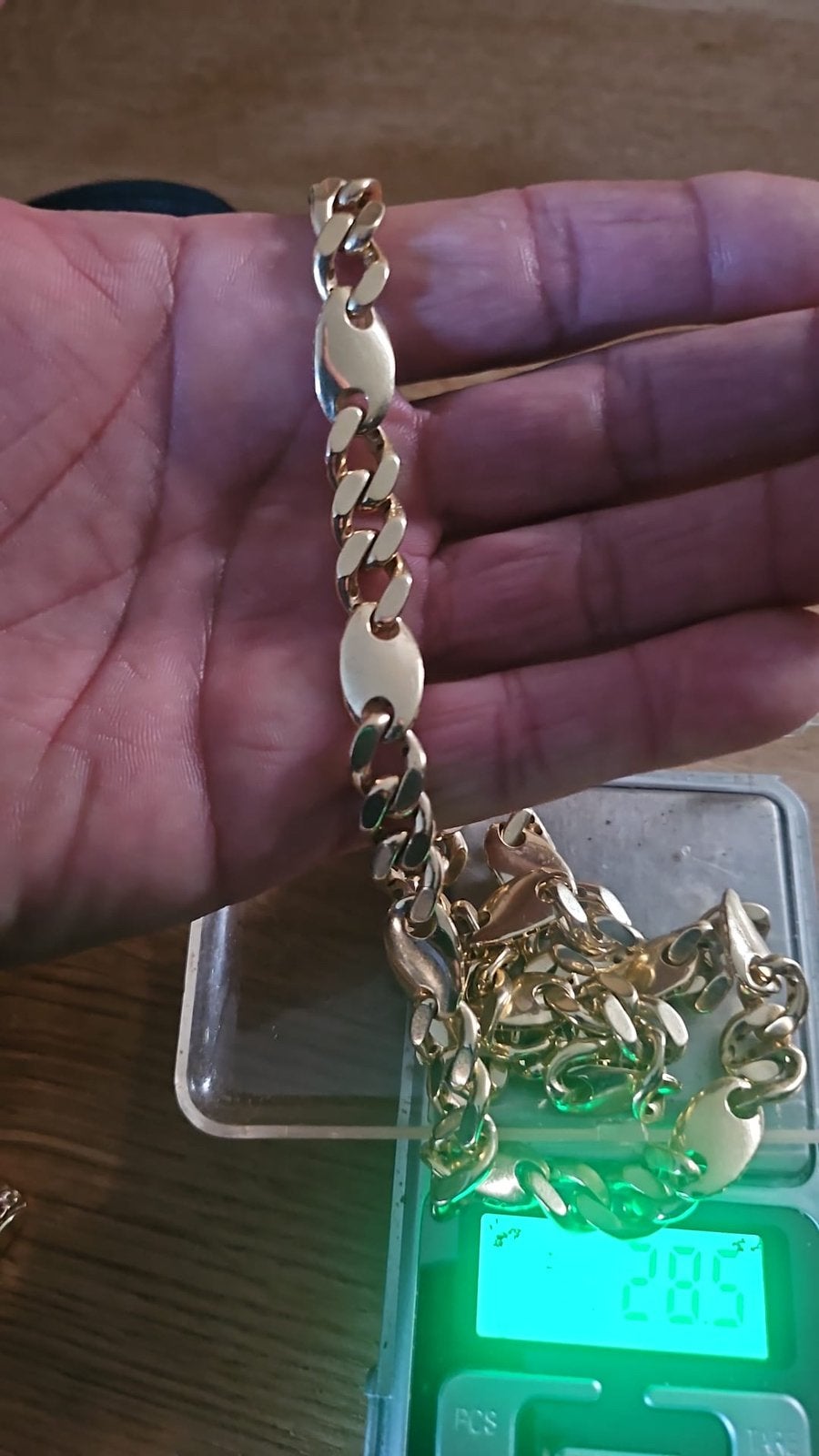 Massieve 14 Karaat Gouden Ketting met Hanger - 69 gram, Ophalen, Gebruikt, Goud, Met hanger