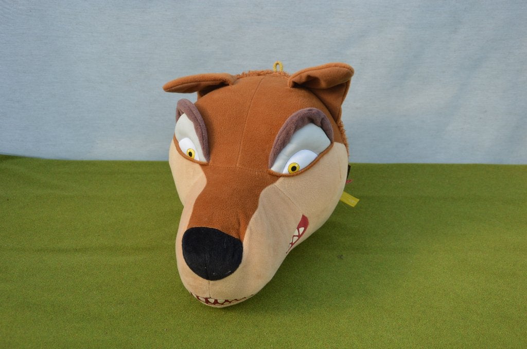 Grote vintage kop van de wolf van Roodkapje uit de Efteling, Ophalen of Verzenden, Zo goed als nieuw, Beeldje of Poppetje