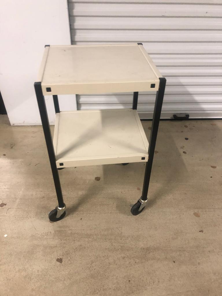 Industriële Trolley / Tafel op Wielen - Loft Stijl, Ophalen, Minder dan 55 cm, Gebruikt, Metaal of Aluminium