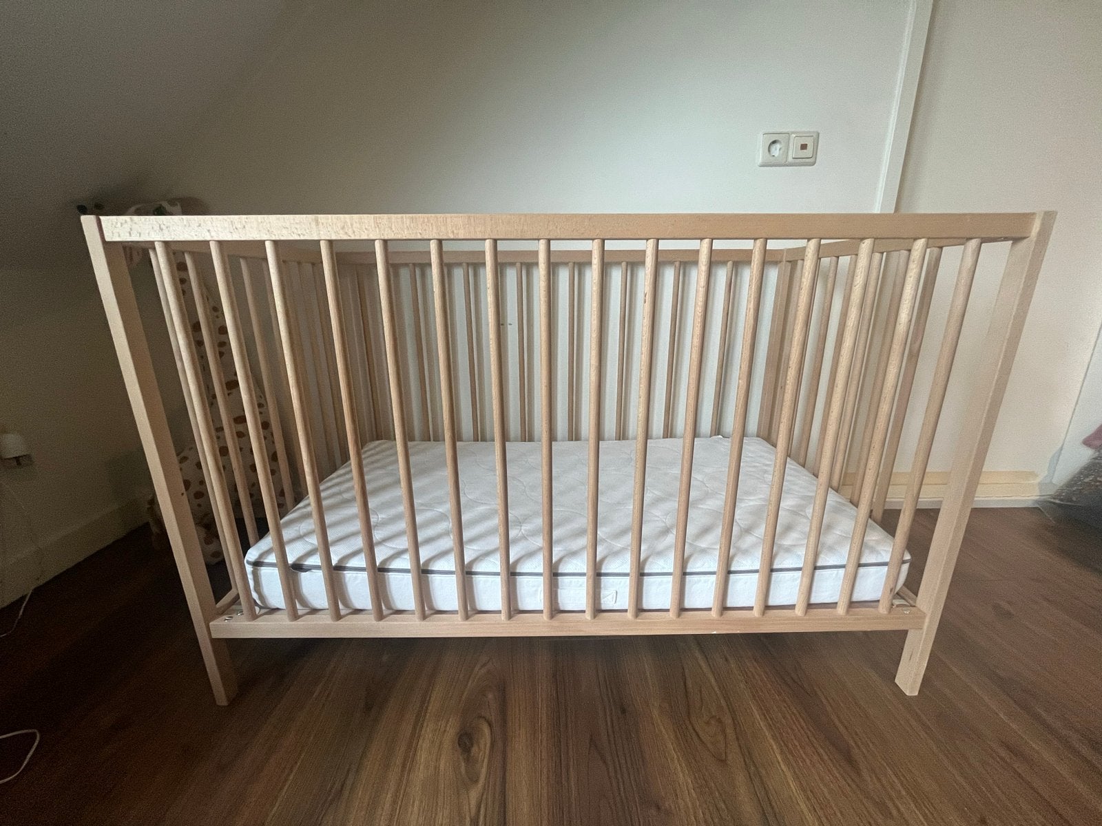 Ikea Sniglar ledikant met Jättetrött matras en refluxblokken, Ophalen, Gebruikt, Ledikant