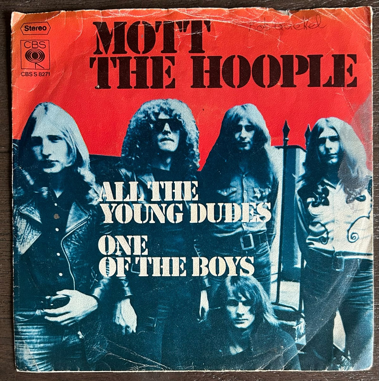 Mott The Hoople - All The Young Dudes / One Of The Boys (7 i, Gebruikt, Originele persing, 7 inch, Ophalen of Verzenden