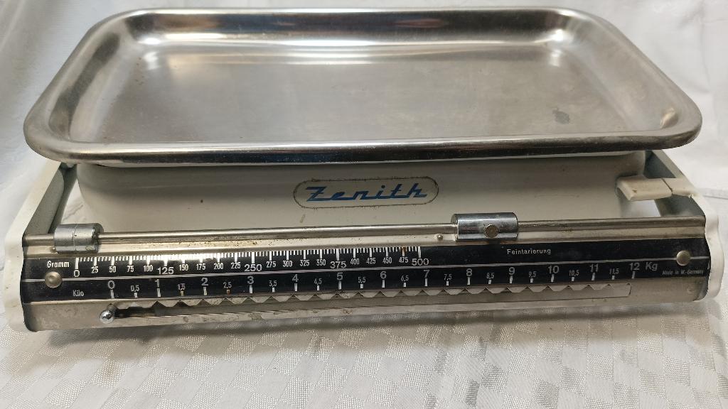 Zenith schuifweegschaal West-Duits tot 12,5 kg, Ophalen of Verzenden, Gebruikt, Precisieweegschaal, Minder dan 50 kg