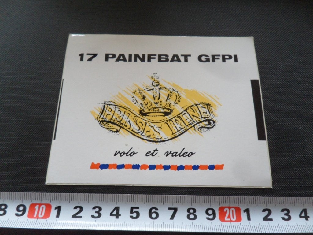 sticker Leger 17 PAINFBAT GFPI  PRINSES IERENE volo et valeo, Ophalen, Zo goed als nieuw