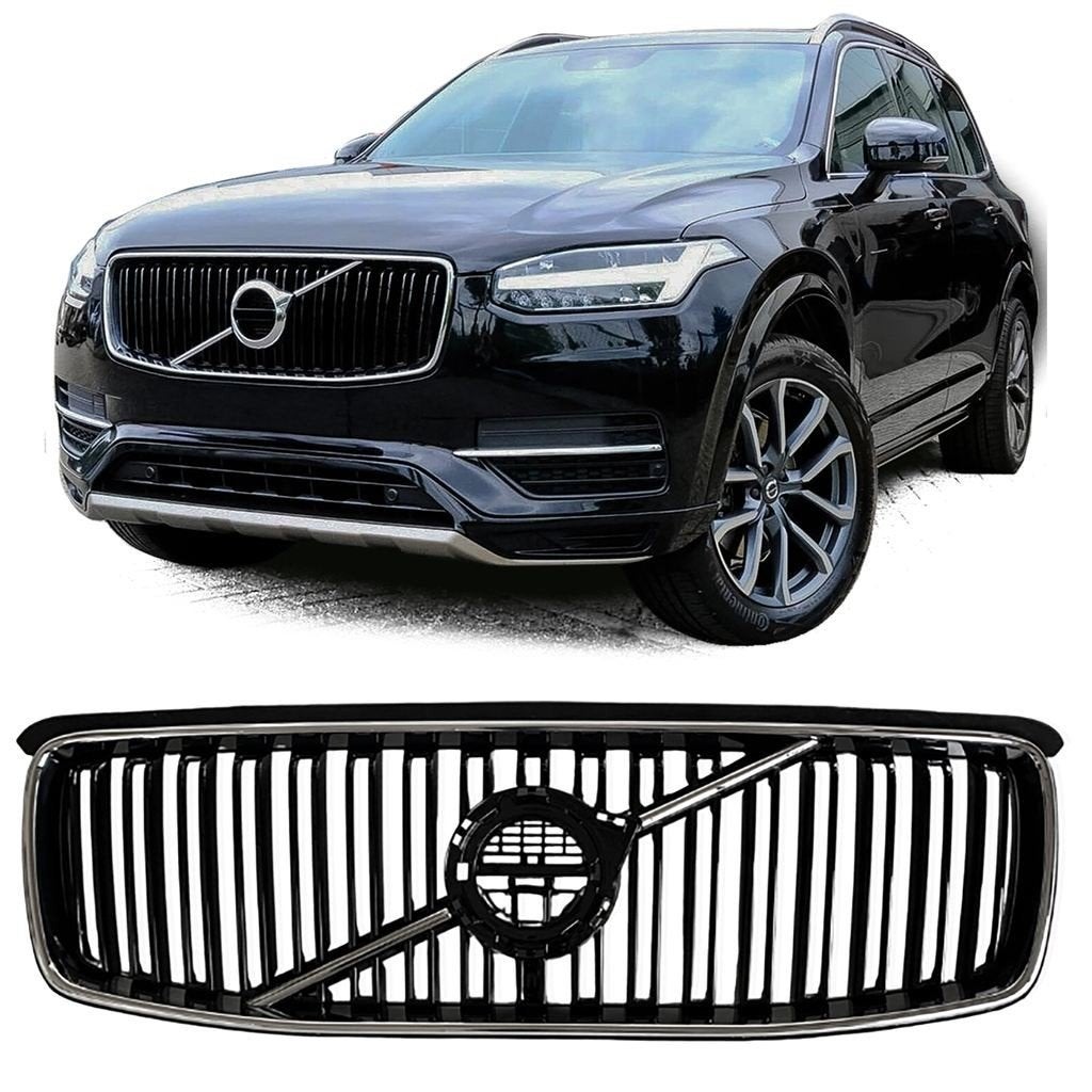 Grill Hoogglans Zwart Chrome Voor Volvo XC90 II Vanaf 2015 t