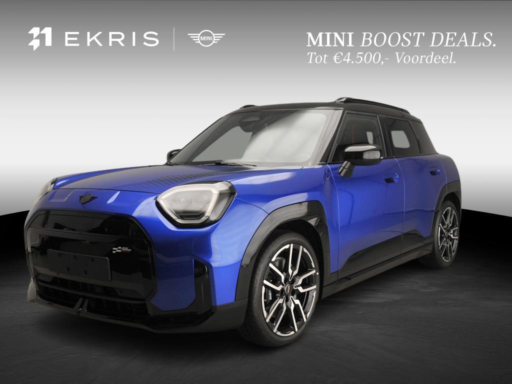 MINI Aceman SE Classic M Pakket, Auto's, Mini, Zwart, Blauw, Leder en Stof, Automatische klimaatregeling