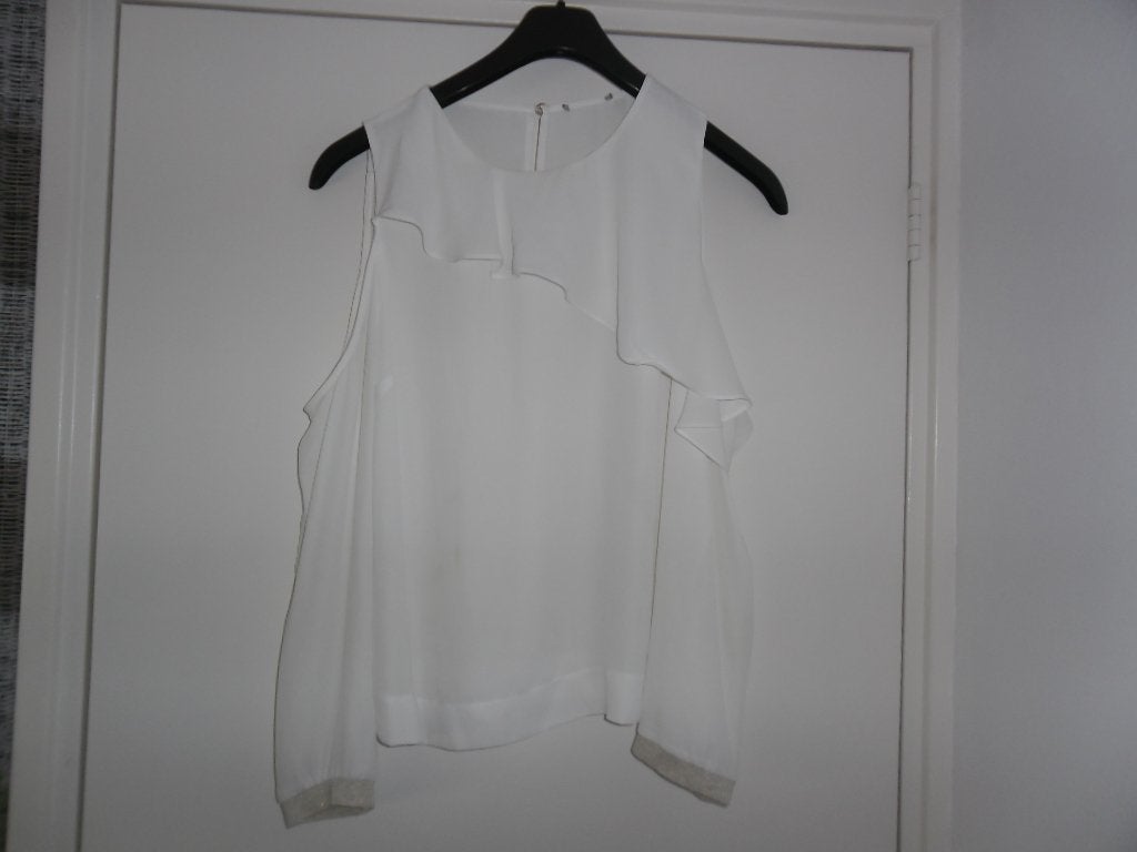 Scotch & Soda Witte Doorzichtige Top Maat 4 = 42, Wit, Maat 42/44 (L), Scotch & Soda, Ophalen of Verzenden