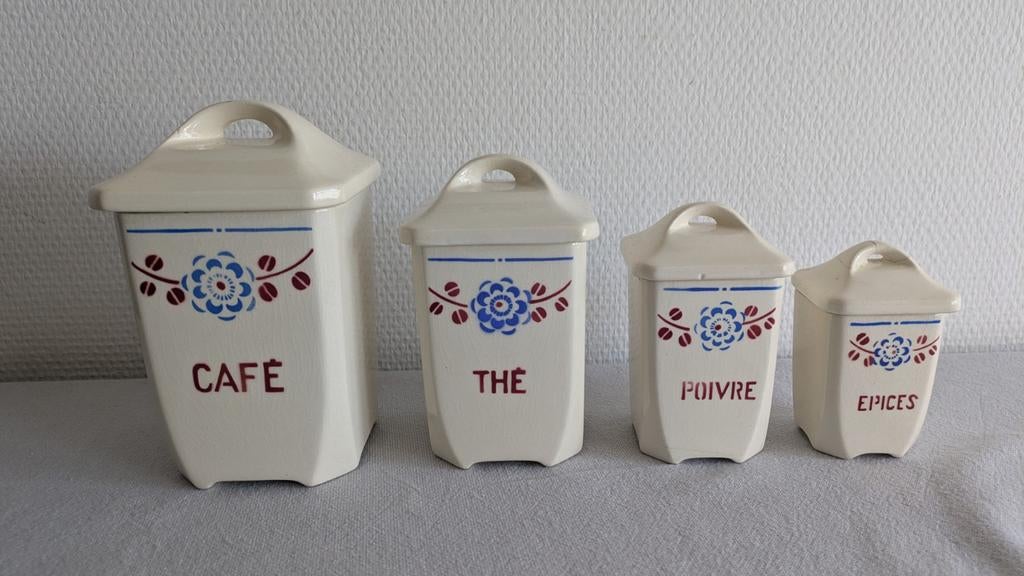 Franse Retro Vintage voorraad potten keramiek Badonviller, Huis en Inrichting, Keuken | Servies, Ophalen of Verzenden, Keramiek