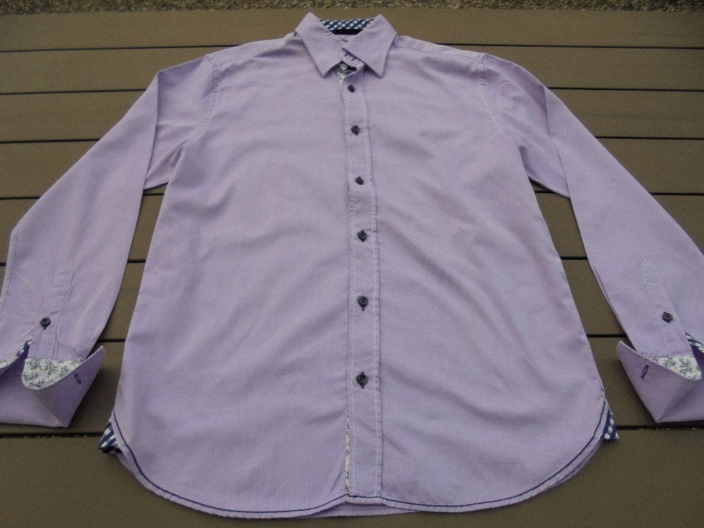 Lila overhemd FELLOWS, Kleding | Heren, Paars, Ophalen of Verzenden, Zo goed als nieuw, Halswijdte 41/42 (L)