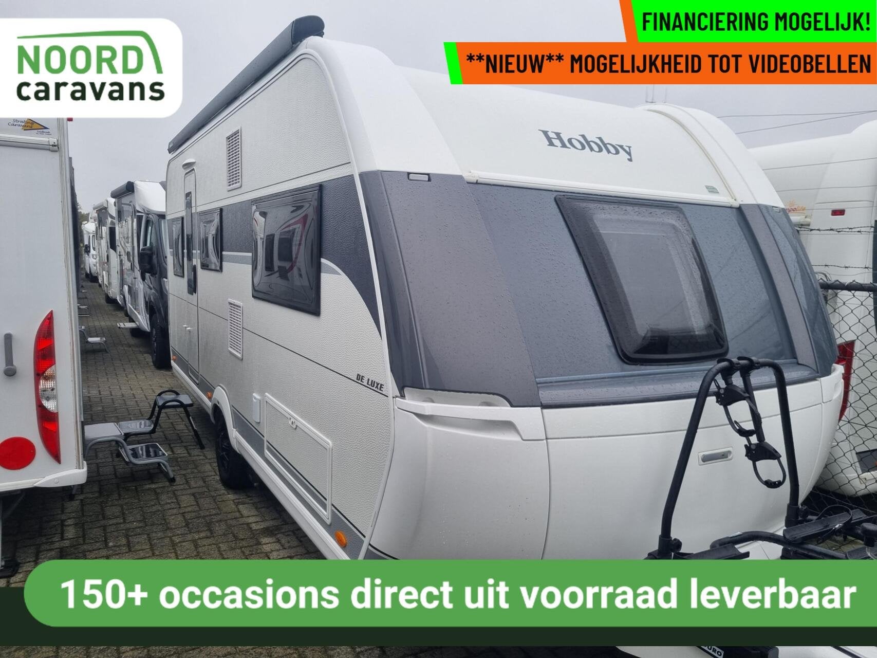 Hobby 495 UL DE LUXE MOVER + AIRCO + VOORTENT + CASS LUIFEL, Caravans en Kamperen, Rondzit, Hobby, 7 tot 8 meter, Bedrijf