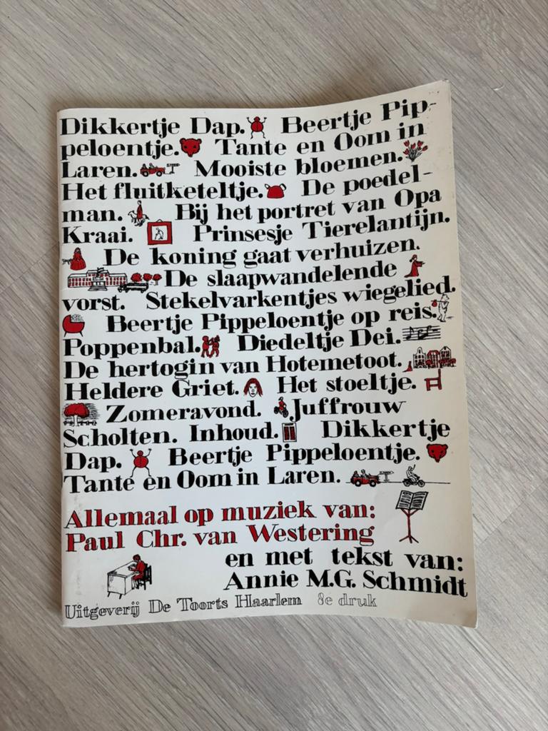 Annie M.G. Schmidt - Dikkertje Dap bladmuziek, Ophalen of Verzenden, Zo goed als nieuw, Artiest of Componist
