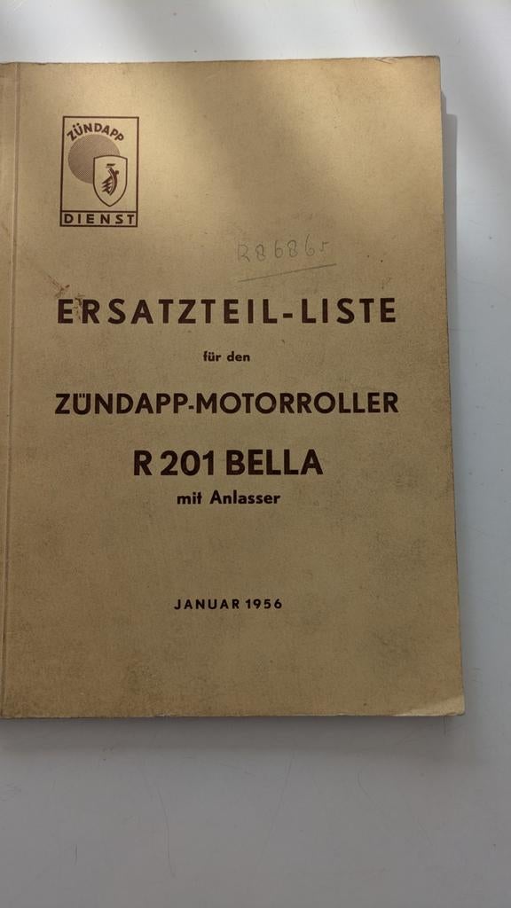 Zündapp Bella R201 onderdelencatalogus vanaf 1956, Verzenden