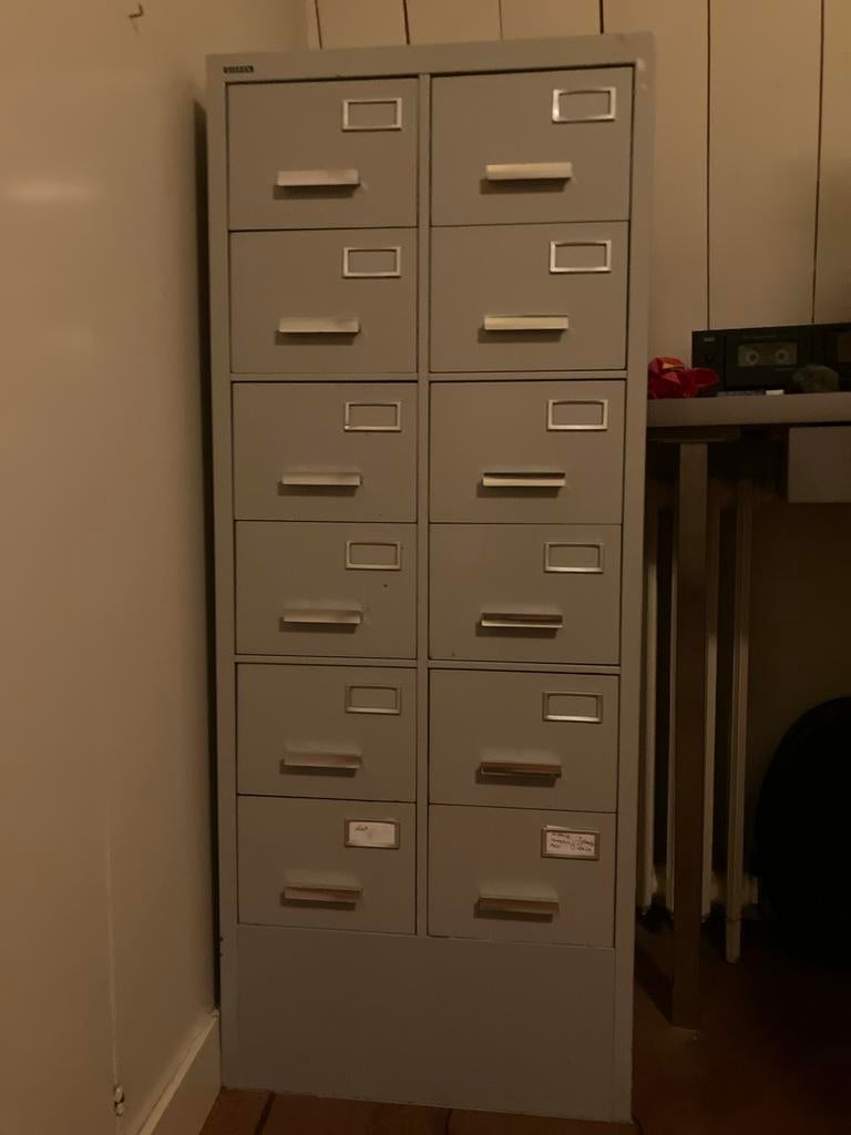 Gispen ladenkast met 12 lades, Huis en Inrichting, Kasten | Ladekasten, Ophalen, 5 laden of meer, 100 tot 150 cm, 50 tot 100 cm