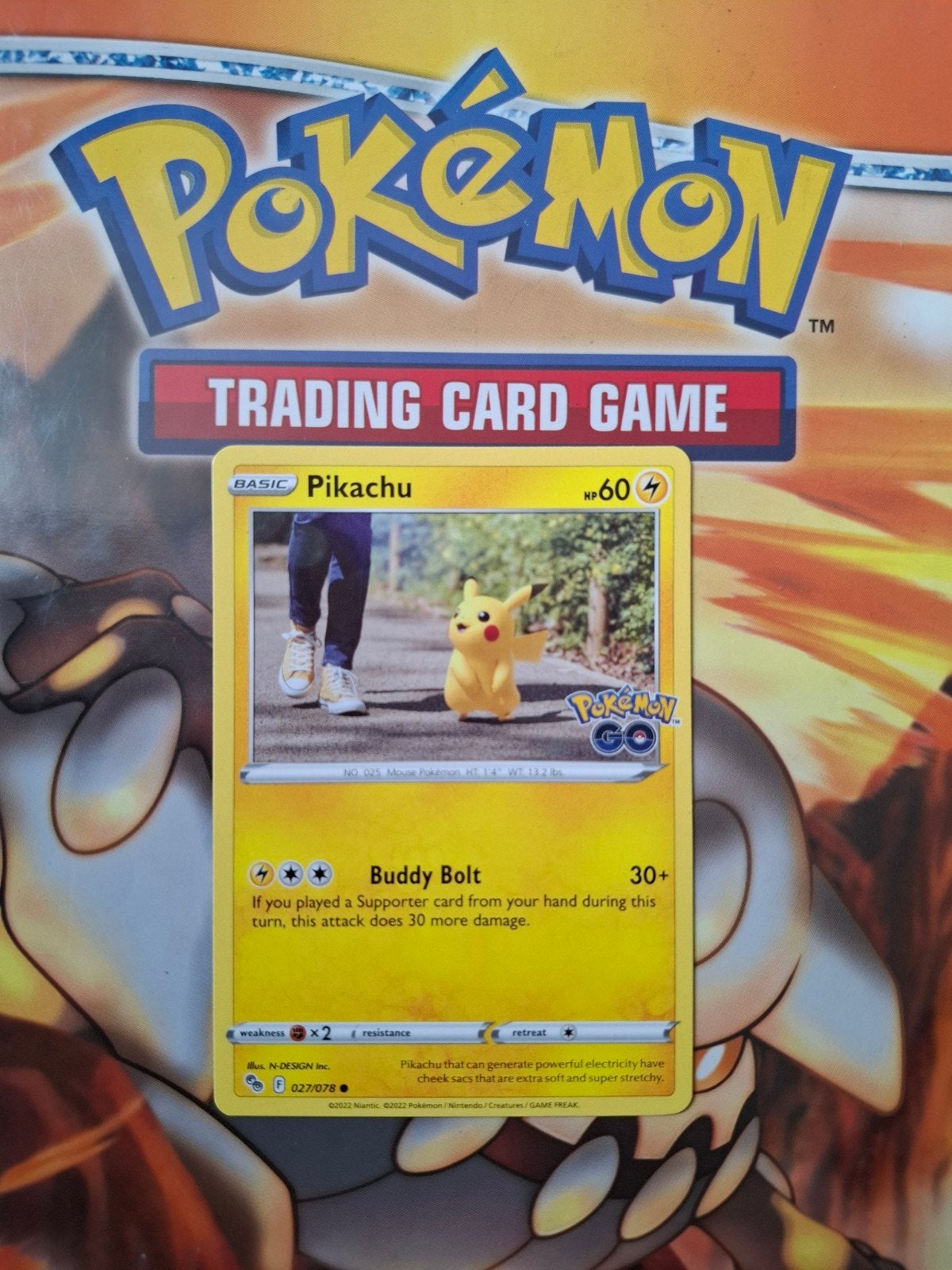 Pikachu 027/078 Pokemon go set, Ophalen of Verzenden, Gebruikt, Losse kaart