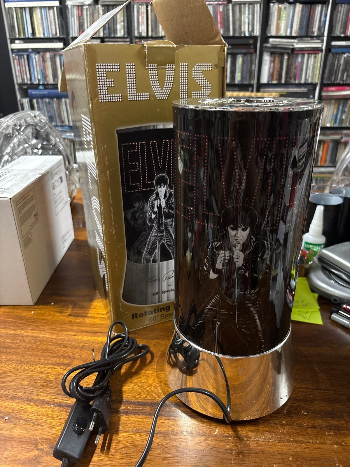 Elvis Presley '68 Special Roterende Lamp - Zo goed als nieuw, Overige merken, Gebruikt, Zwart, Ducoso