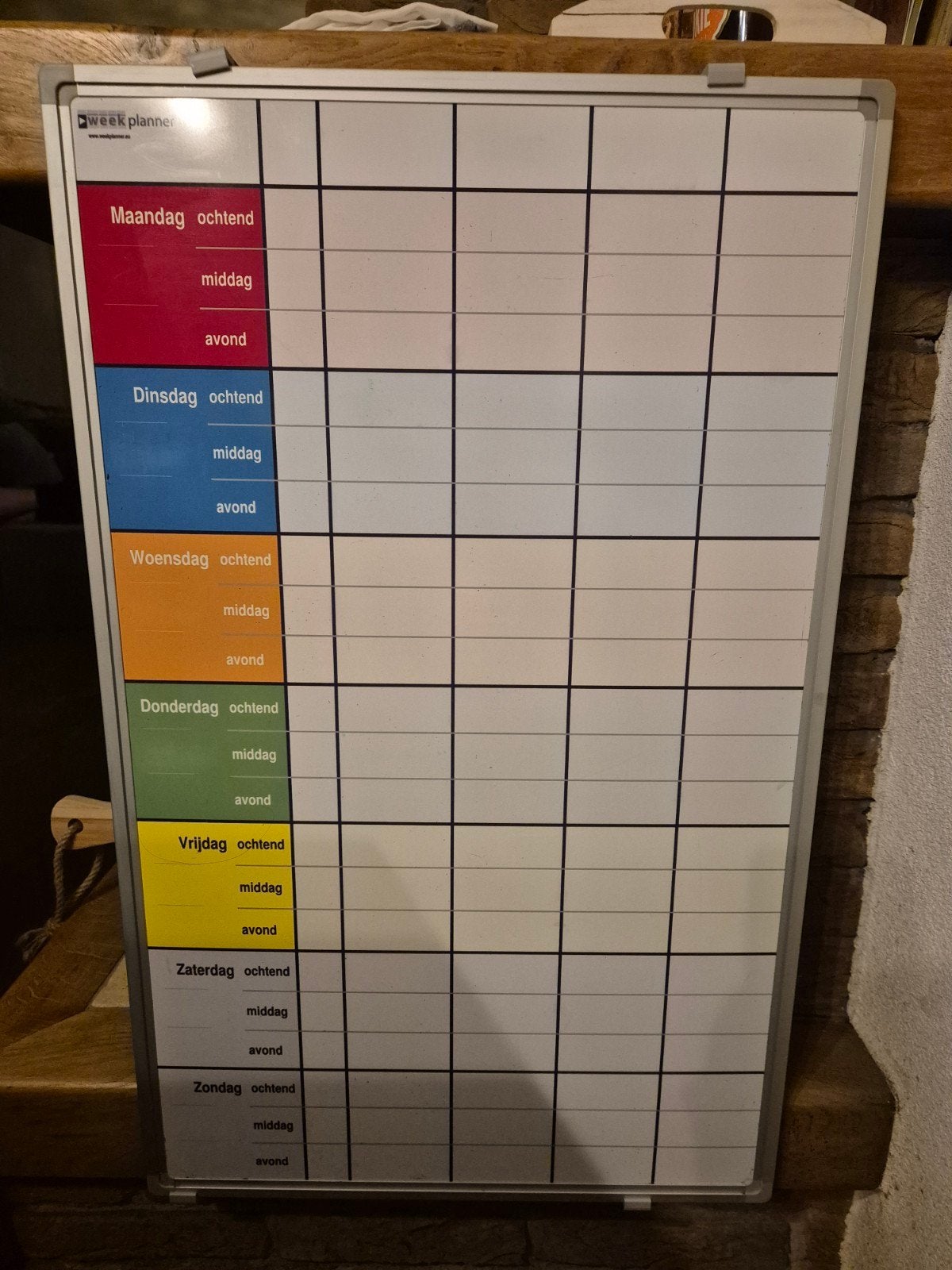 Weekplanner /dagritme whiteboard magnetisch, Ophalen of Verzenden, Zo goed als nieuw