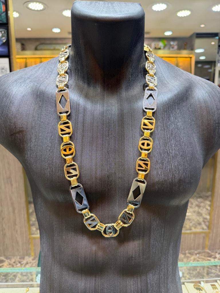 14KT Goud - 184.27 Gram - 82 CM - Ketting- PLATTE MAGNUM, Sieraden, Tassen en Uiterlijk, Ophalen, Nieuw, Goud