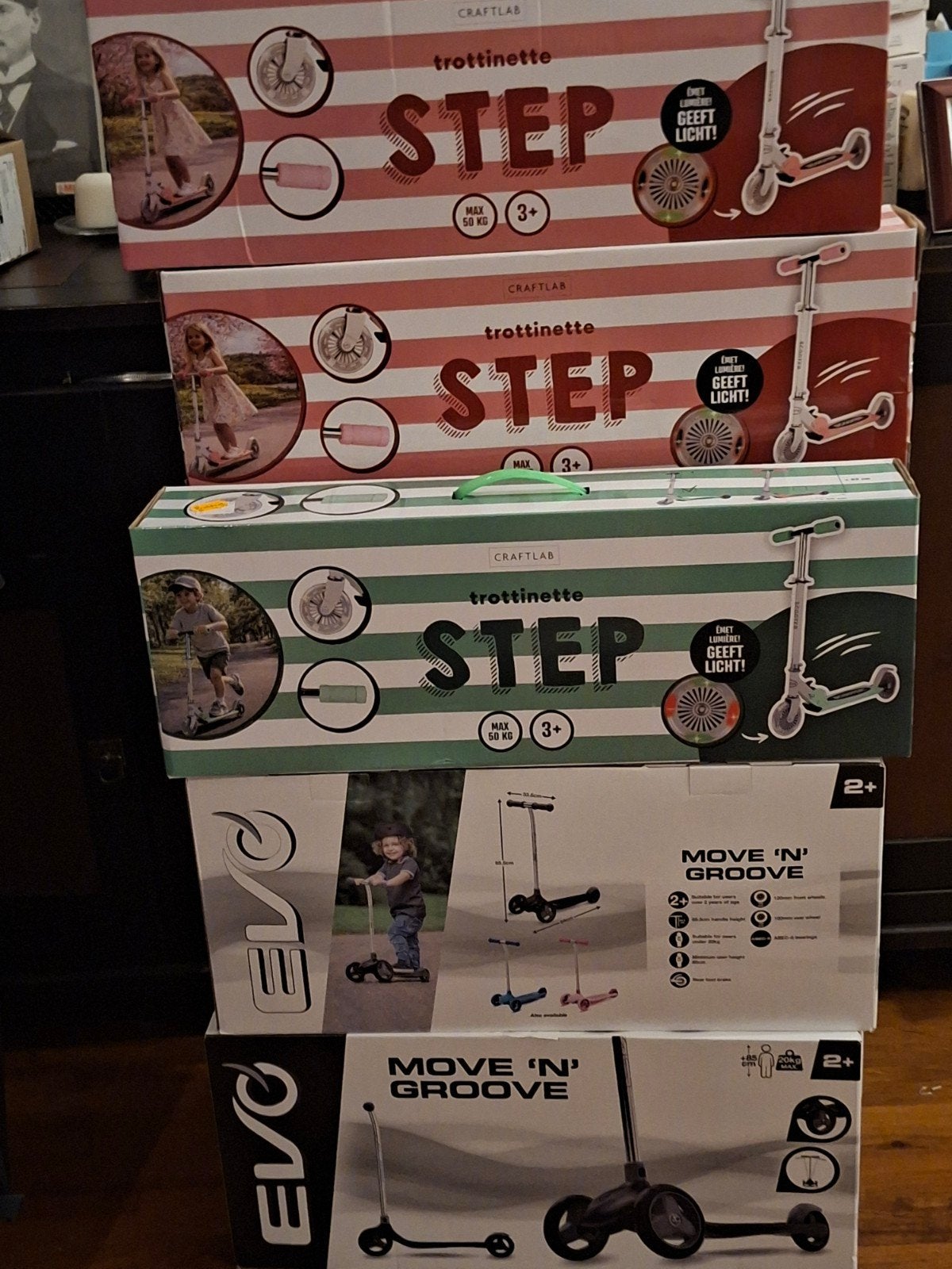 Nieuwe kindersteps met lichtgevende wielen (Craftlab & Evo), Ophalen, Nieuw, Gewone step, Craftlab, Evo