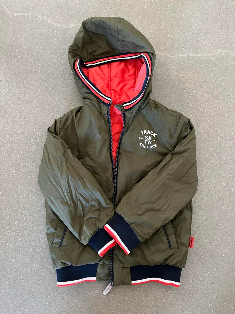 Stoere omkeerbare jas voor jongens (maat 116), Ophalen of Verzenden, Gebruikt, Jongen