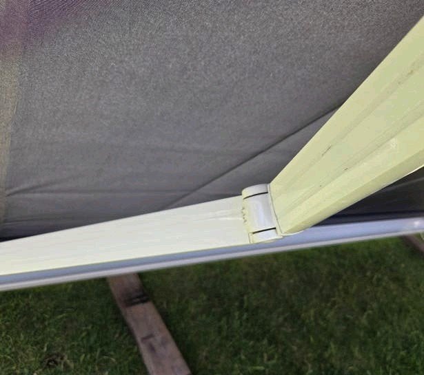 zonnescherm 450 x 300 grote uitval cassette omkasting, 450 cm of meer, Ophalen of Verzenden, Zo goed als nieuw, Knikarmscherm