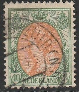 Nederland 1899 73D Wilhelmina 40c, Gest, Postzegels en Munten, Ophalen of Verzenden, T/m 1940, Gestempeld