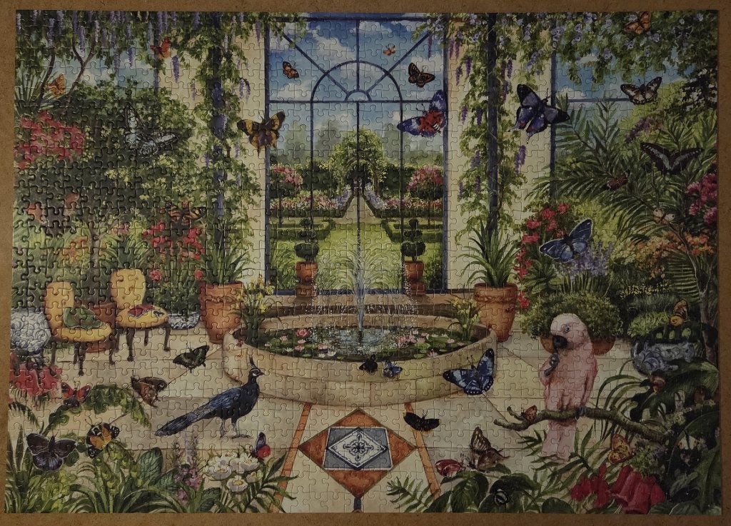 Falcon, Butterfly Conservatory, 1000 stukjes, Ophalen, 500 t/m 1500 stukjes, Zo goed als nieuw, Legpuzzel