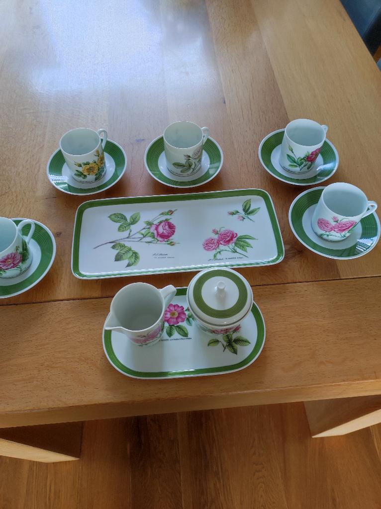 Hutschenreuther Redouté Rosier porselein - vintage, Antiek en Kunst, Antiek | Servies los, Ophalen