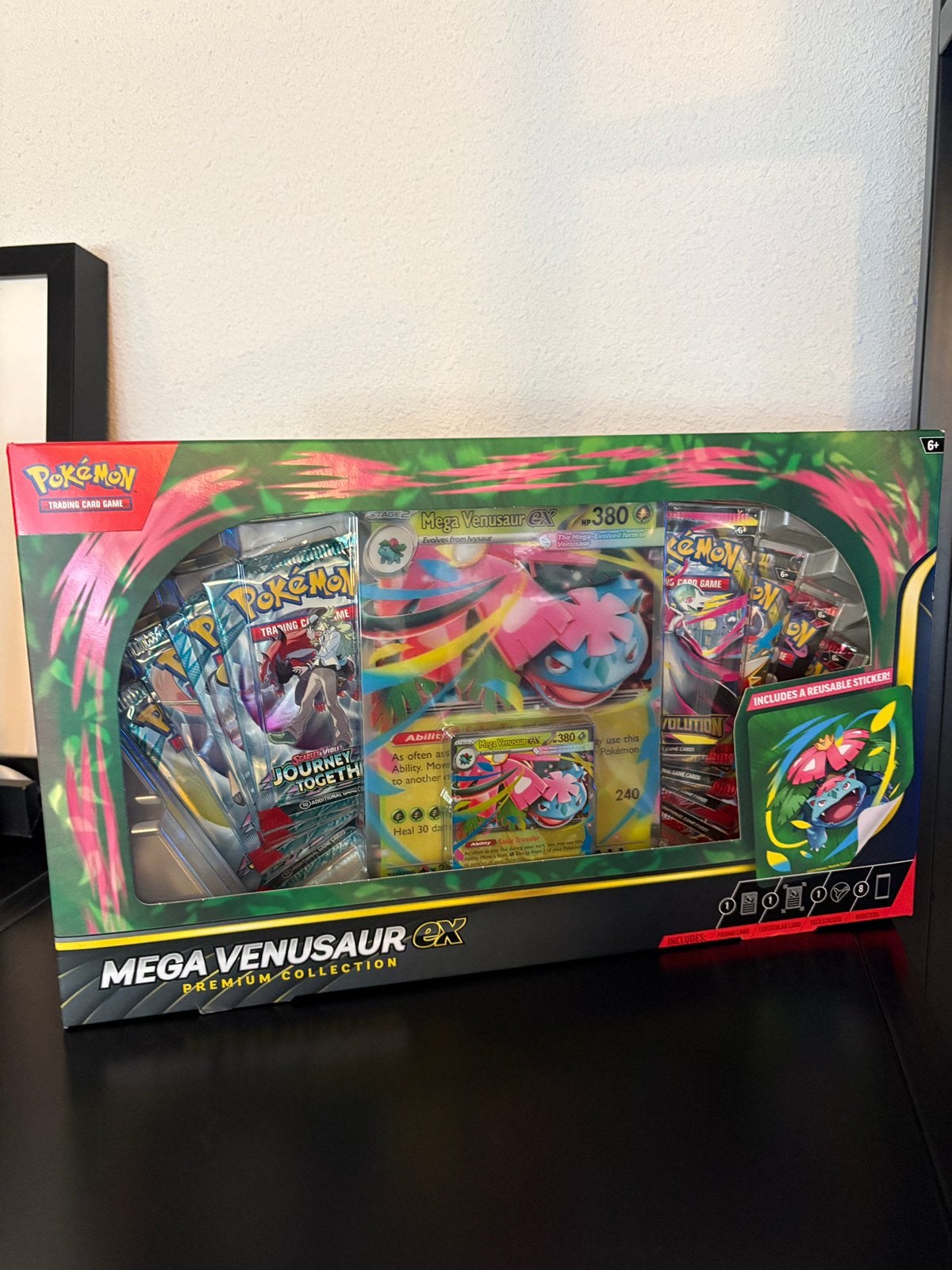 Mega Venusaur EX Premium Collectie, Ophalen of Verzenden, Zo goed als nieuw