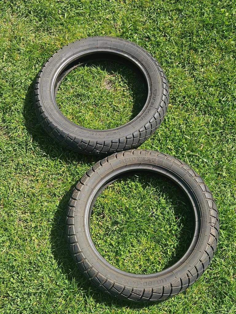2x 14 inch scooterbanden - Weinig gebruikt, goede staat, Ophalen of Verzenden, Zo goed als nieuw, Overige typen, Overige merken