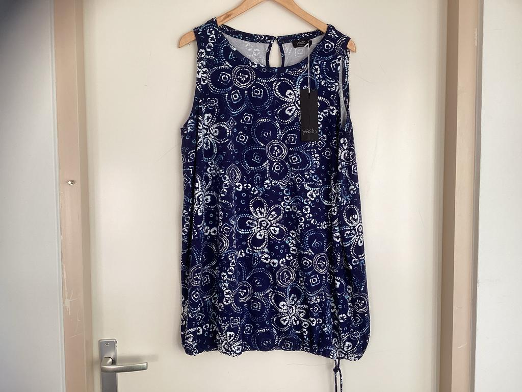 Yesta top maat 48 viscose/elastan, Ophalen of Verzenden, Nieuw, Blauw, Shirt of Top