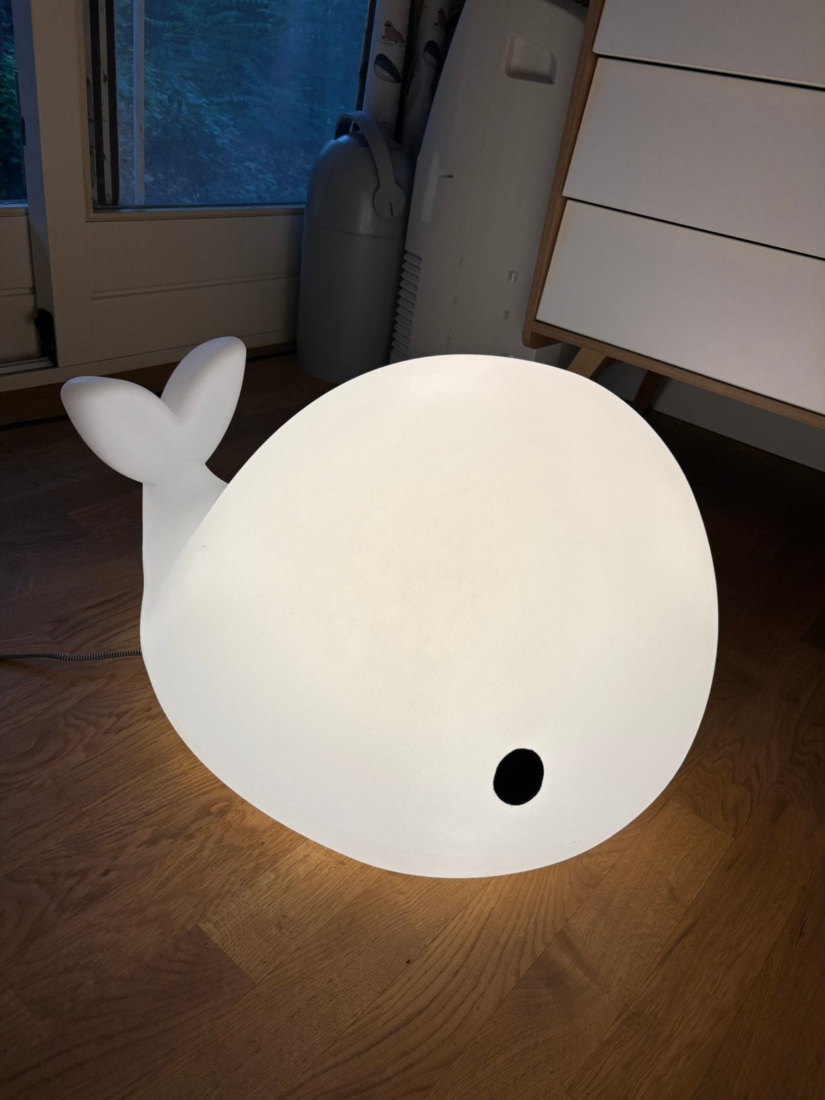 Lamp walvis Flow (Moby) Groot / large, Huis en Inrichting, Ophalen, Wit, Zo goed als nieuw, Overige typen