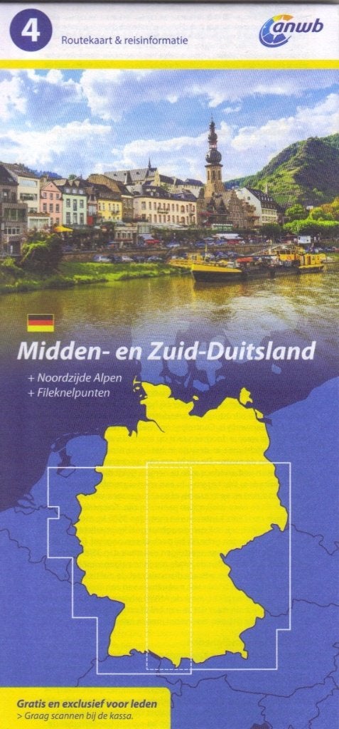 ANWB RouteKaart Duitsland (Zuid + Midden) WegenKaart, Boeken, ANWB, Verzenden, 2000 tot heden, Nieuw