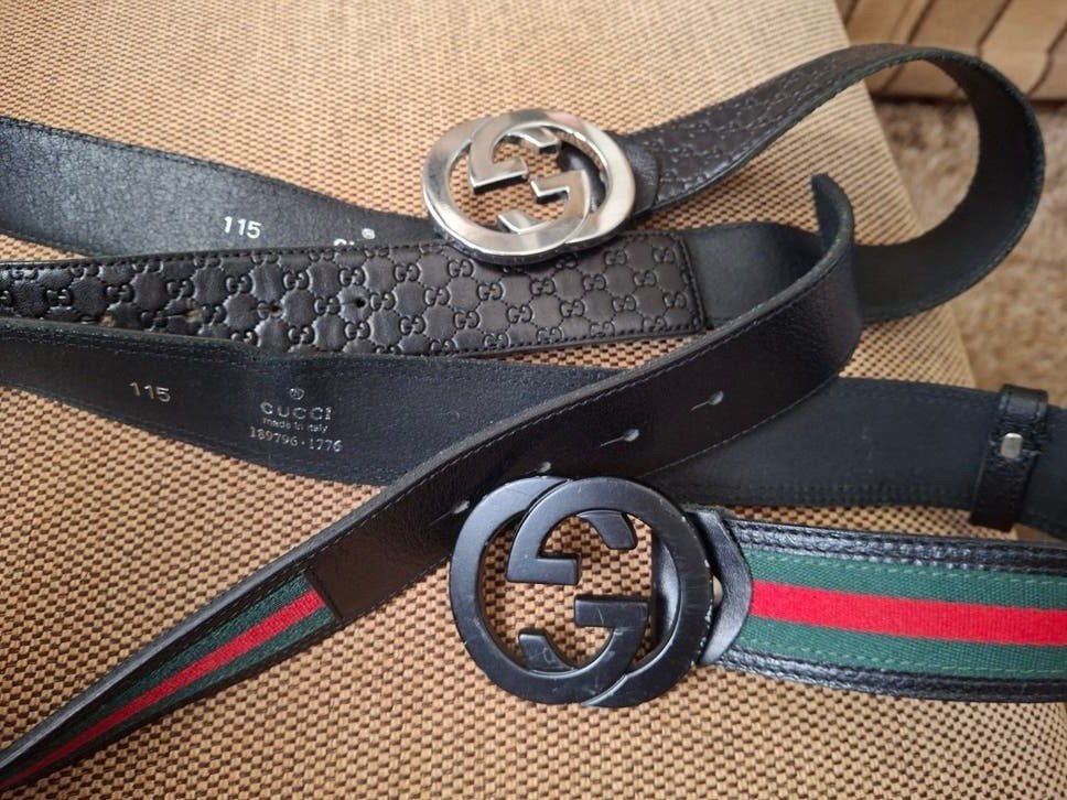 2x (Gucci) heren riemen maat 115, Ophalen of Verzenden, Zo goed als nieuw, Gucci
