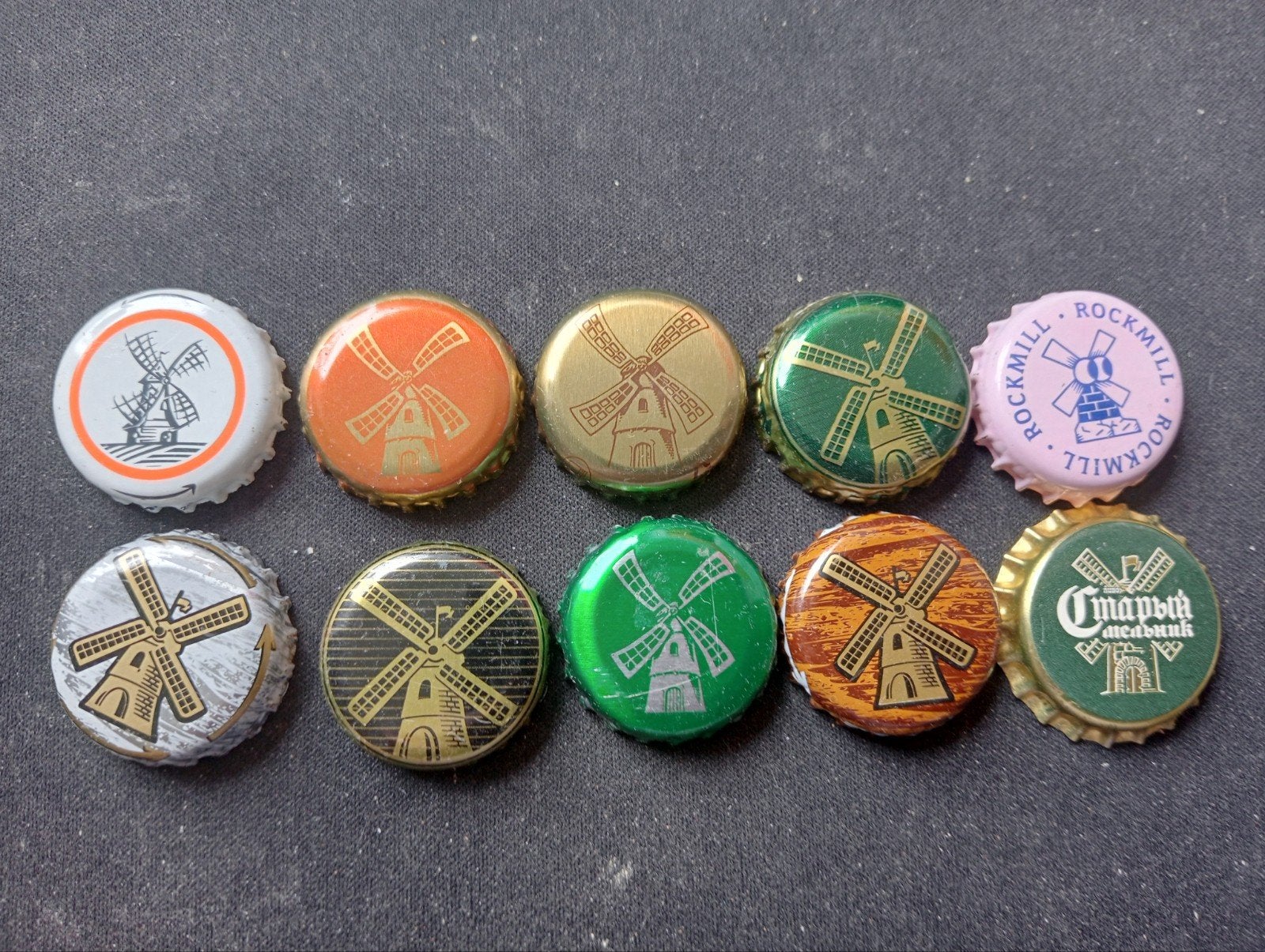 10 kroonkurken met afb. Molen bierdopjes bierdoppen, Verzamelen, Biermerken, Ophalen of Verzenden, Overige merken
