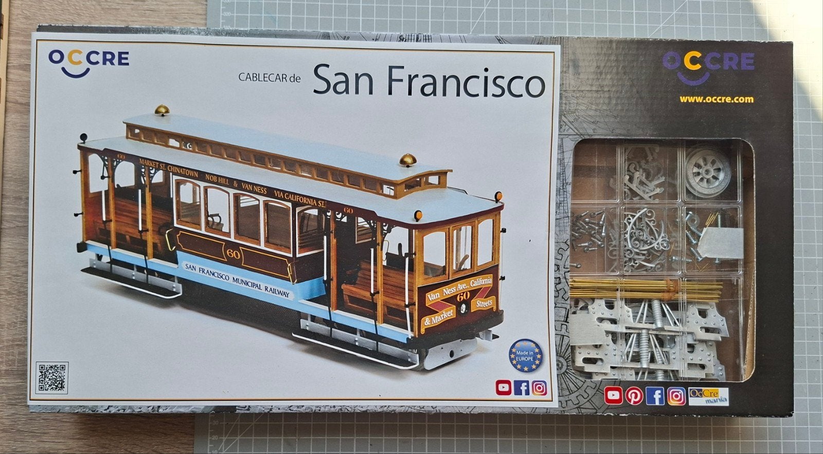 Occre bouwset tram van San Francisco, Ophalen of Verzenden, Zo goed als nieuw, 1:50 of kleiner, Overige merken