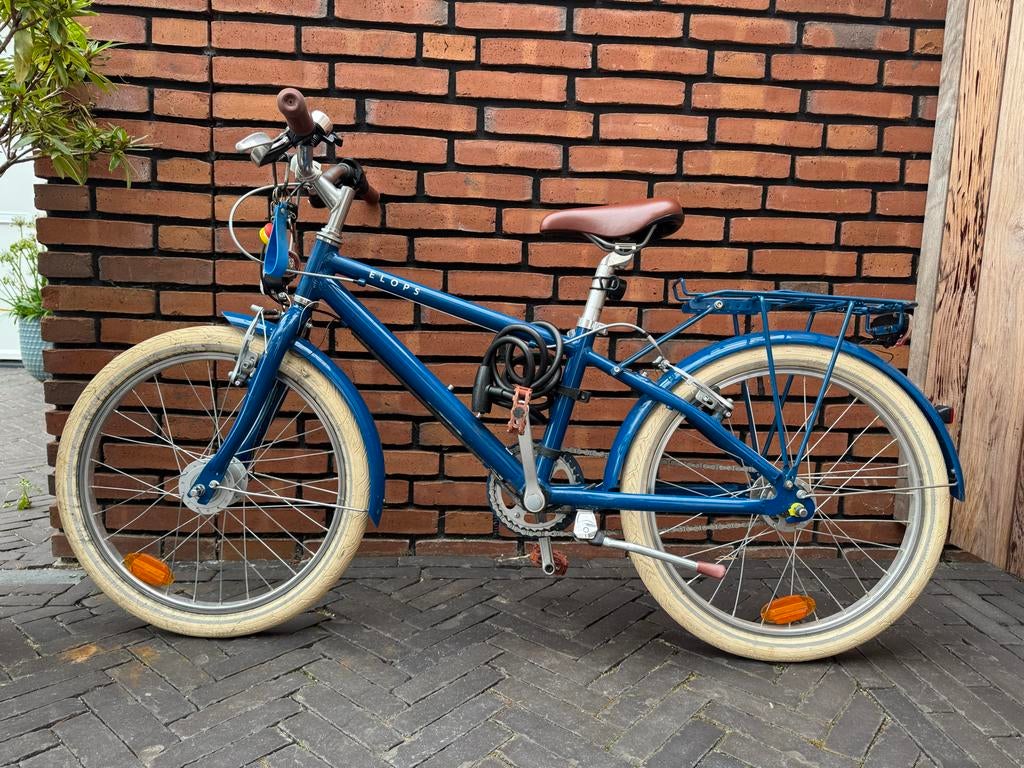 Btwin Elops 900 Stadsfiets - Blauw, Ophalen, 22 inch, Gebruikt, Velgrem