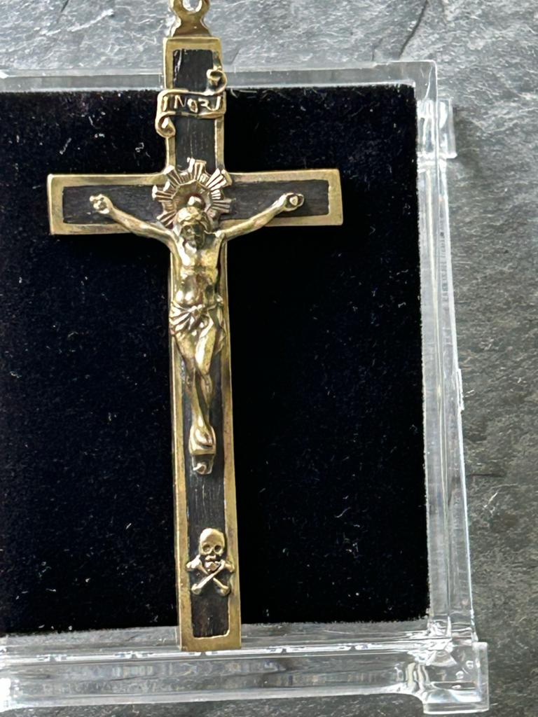 Prachtig Ebbenhouten Kruis met Christusbeeld - Antiek, Antiek en Kunst, Ophalen of Verzenden