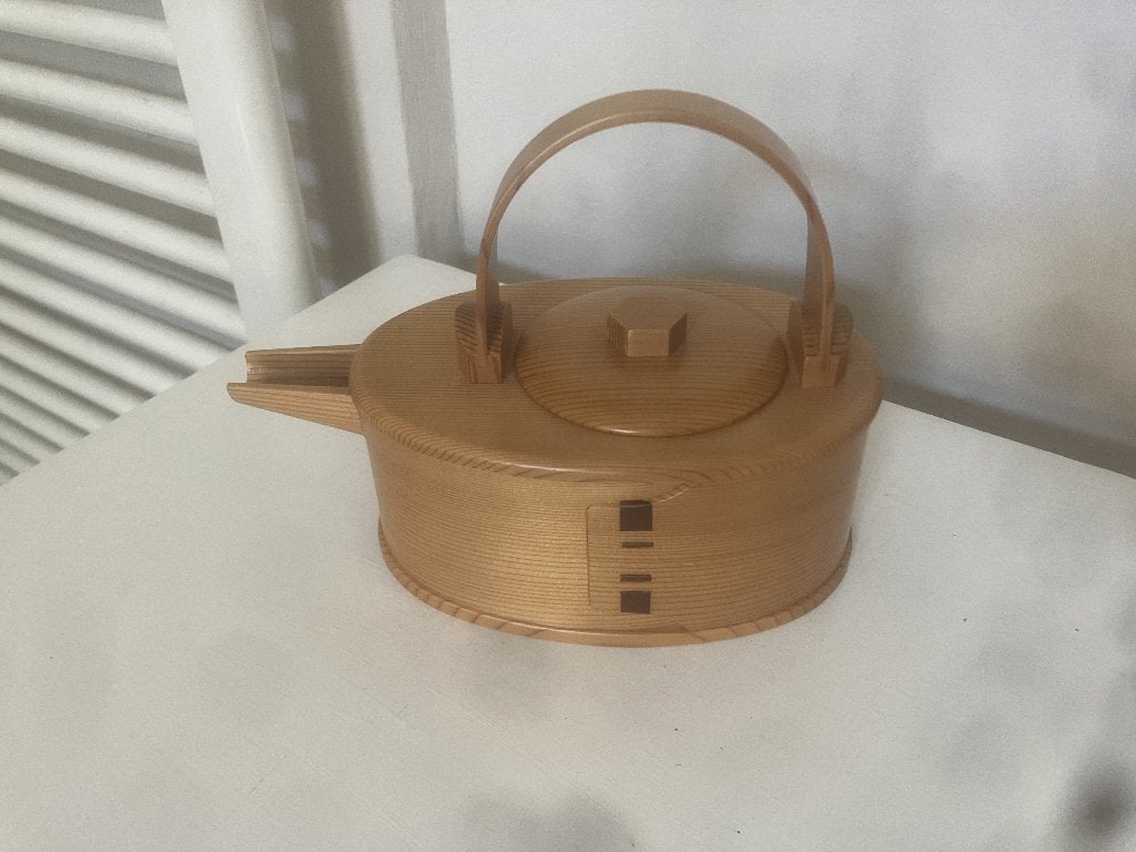 Authentieke Japanse Odate Magewappa Cederhouten Sake-pot, Ophalen of Verzenden