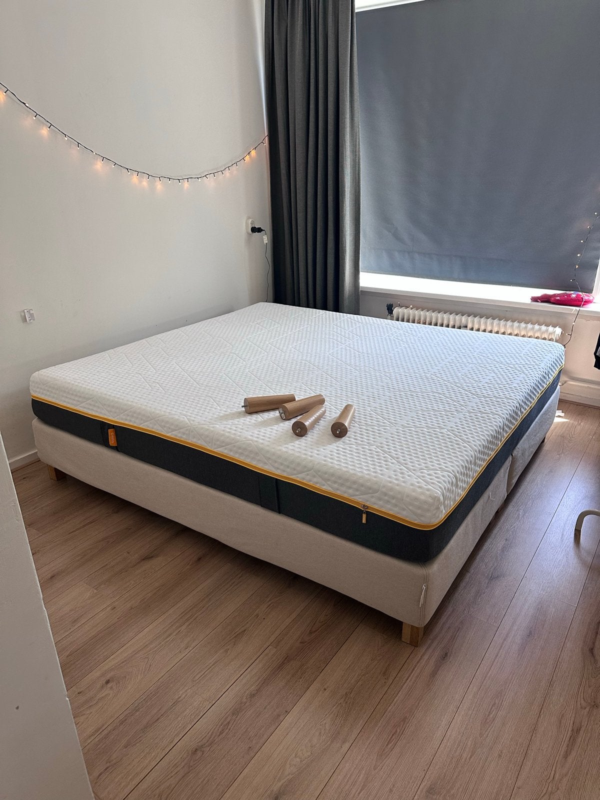 Ikea Espevär bedbodem met Emma Airgrid matras 180x200, Ophalen, Ikea, Zo goed als nieuw, Matras