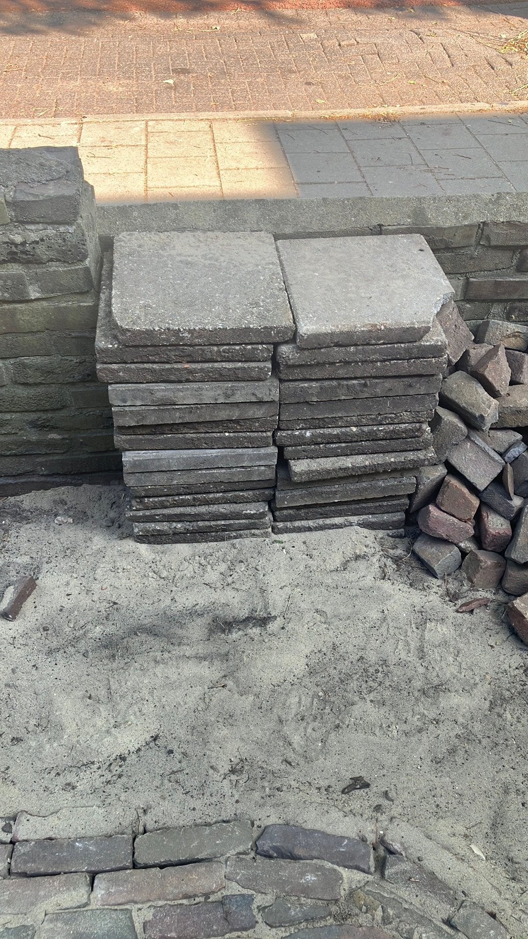 30 Stoeptegels 30x30, Tuin en Terras, Tegels en Klinkers, Ophalen, Zo goed als nieuw, Beton, Terrastegels