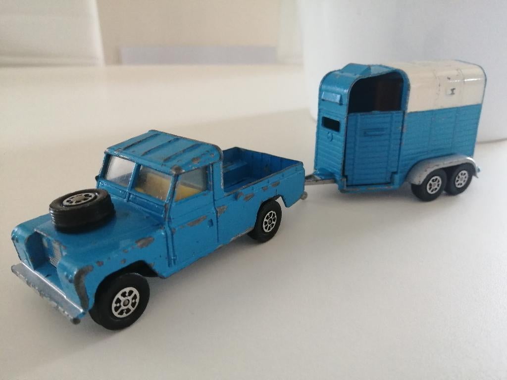 Corgi toys Landrover 109 W.B + horce-box beaufort double, Antiek en Kunst, Antiek | Speelgoed, Ophalen of Verzenden