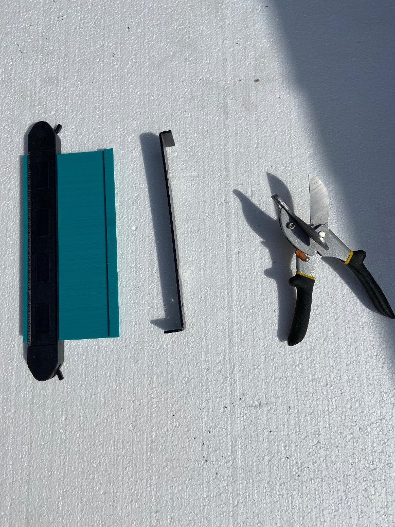Plintenknipper, aftekenhulp, trekijzer en slaghulp laminaat, Ophalen, 75 m² of meer, Zo goed als nieuw, Groen