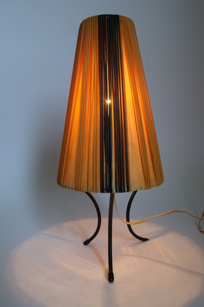 vintage space age raket philips tafellamp kunststof draad, Gebruikt, Vintage, 32 cm, Meerkleurig